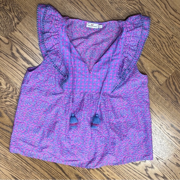 Vineyard Vines purple blouse size L - Picture 1 of 3